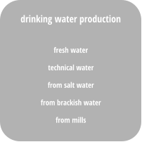fresh water technical water from salt water from brackish water from mills drinking water production